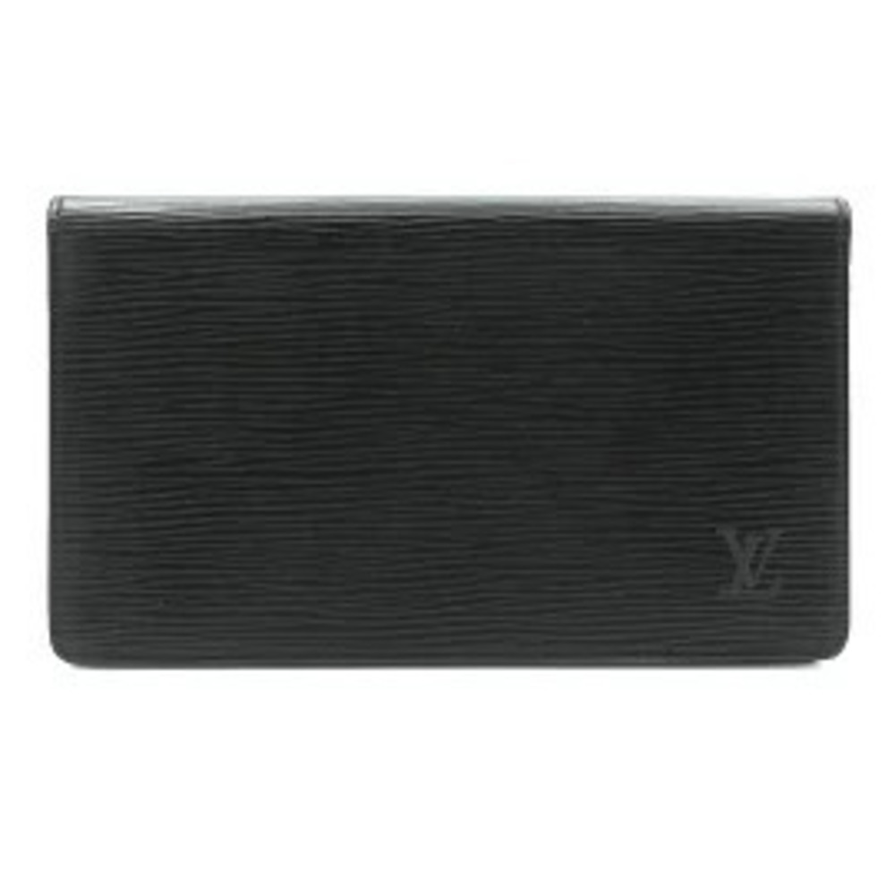 LOUIS VUITTON Wallet Check Case Noir Black Leather